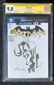 CGC 9.8 SS Batman # 0 Dave McKean Joker Sketch