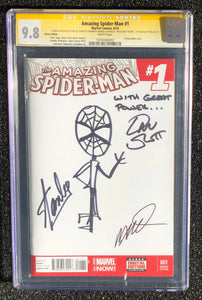 CGC 9.8 SS Amazing Spider-Man # 1 Blank Cover Stan Lee Sketch