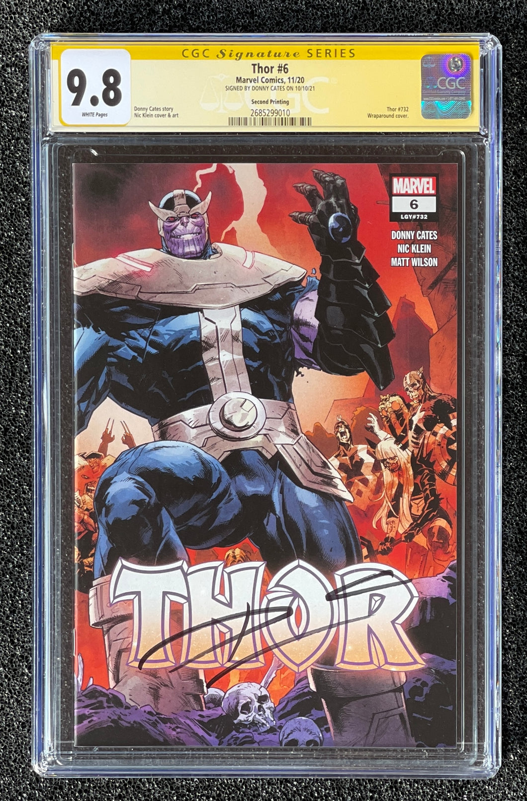 CGC 9.8 SS Thor # 6 Donny Cates Nic Klein 2nd Print Variant